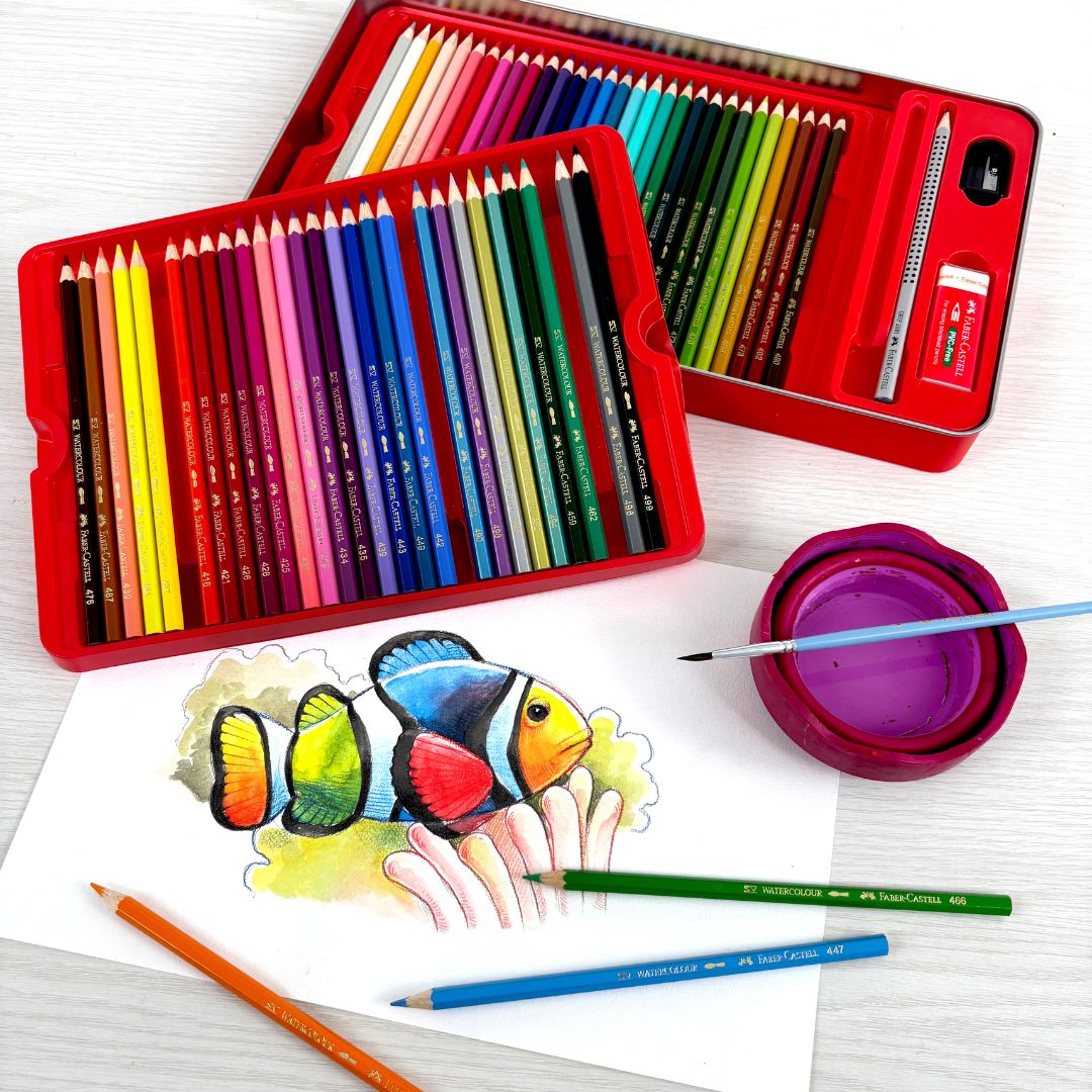 60 Watercolour Pencils Sketch Set